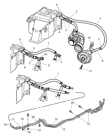 2002 Dodge Ram Wagon Plumbing - HEVAC Diagram