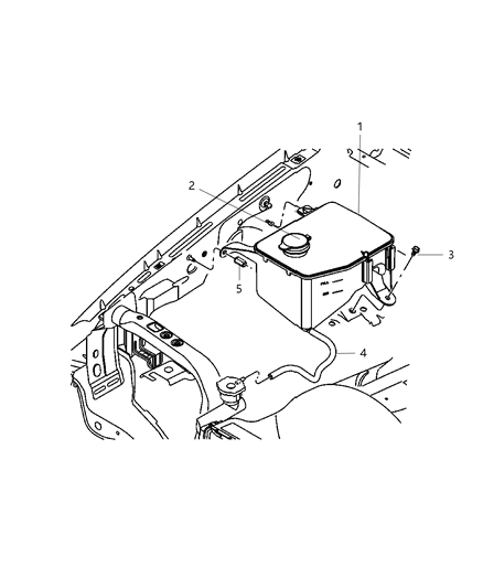 2009 Jeep Commander Coolant Recovery Bottle Diagram