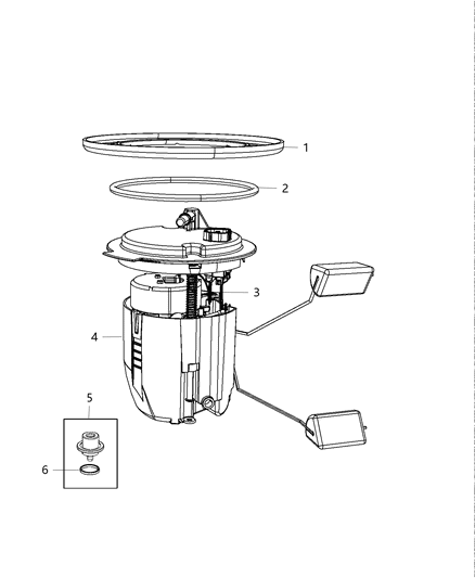 2011 Chrysler 200 Level Unit Module Kit Diagram for 68138245AA