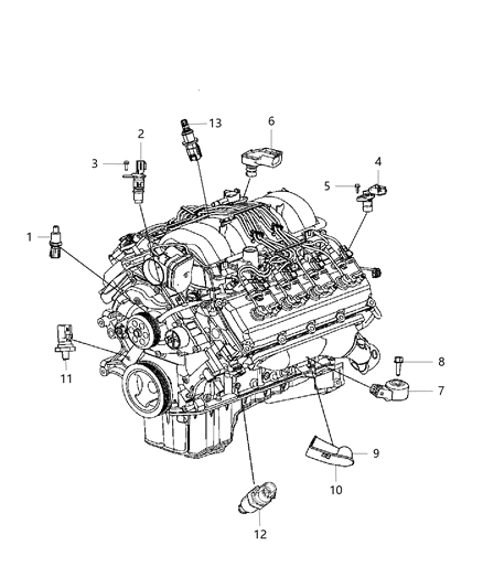 2018 Dodge Durango Sensor-Crankshaft Position Diagram for 68140678AC