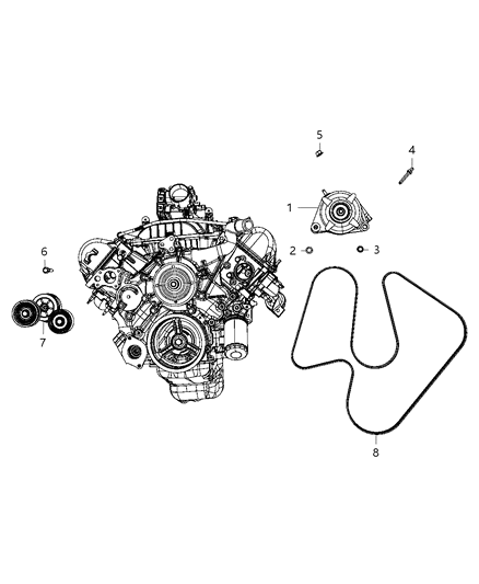 2010 Dodge Ram 1500 Generator/Alternator & Related Parts Diagram 1