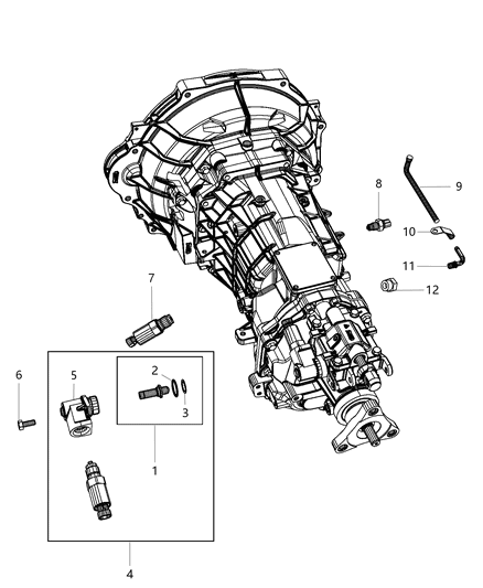 2011 Dodge Challenger Housing-GEARSHIFT Diagram for 68056393AA