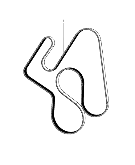 2011 Ram 3500 Belts, Serpentine & V-Belts Diagram 1