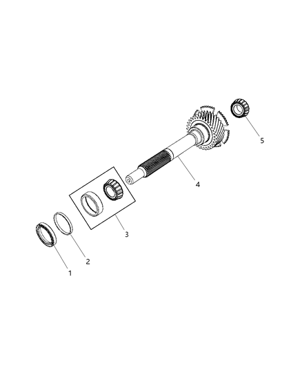 2015 Dodge Challenger Input Shaft Assembly Diagram 1