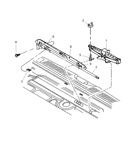 2000 Dodge Durango Bracket-Jack Diagram for 52020233AD