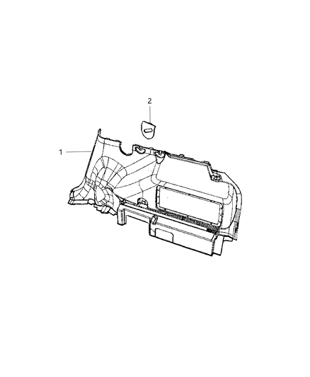 2014 Jeep Compass Bezel-STRIKER Diagram for 1BZ61XDVAD