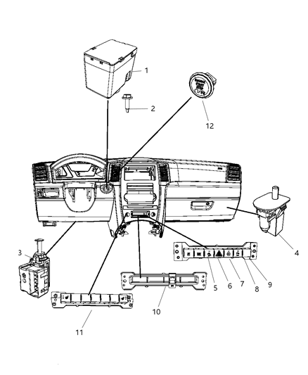 2009 Jeep Commander Switch-Heated Seat Diagram for 4602840AD