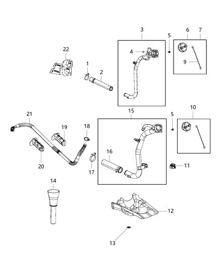 2019 Ram ProMaster 1500 Fuel Tank Filler Tube Diagram