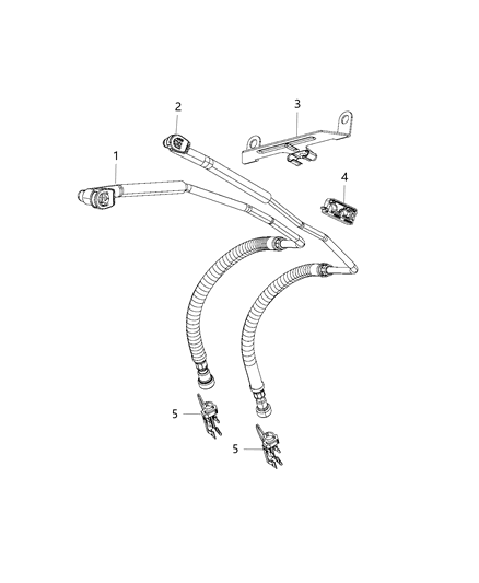 2018 Ram 3500 Pickup Fuel Lines, Front Diagram 1