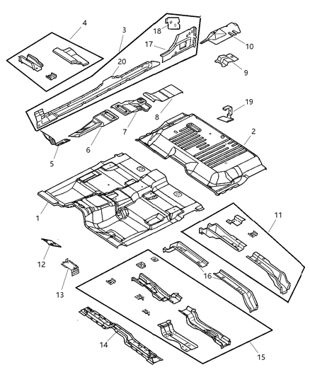 2001 Dodge Dakota Floor Pan Diagram 2