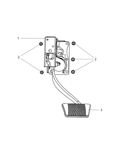 2011 Chrysler 200 Brake Pedals Diagram