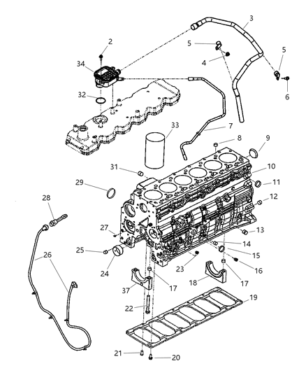 2003 Dodge Ram 3500 Gasket Pkg-Engine Diagram for 5093229AA