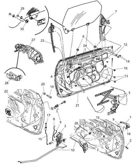 2008 Chrysler PT Cruiser Shield-Front Door Diagram for 5067162AC