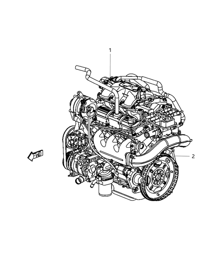 2010 Dodge Grand Caravan Engine Assembly & Identification & Service Diagram 2