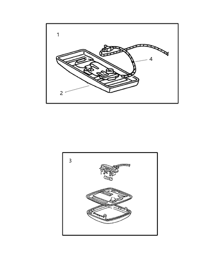 1997 Dodge Stratus Lamps - Cargo, Dome Courtesy & Trunk Diagram