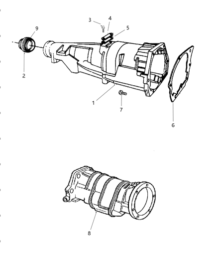 2003 Dodge Ram 2500 Case Adapter & Extension Diagram 2