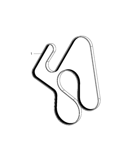 2008 Dodge Durango Belts, Serpentine & V-Belts Diagram 2