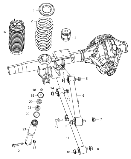 2020 Ram 1500 New Style Suspension - Rear Diagram