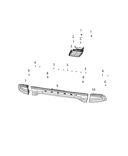 2018 Dodge Charger Lamp-Backup Diagram for 68213147AF