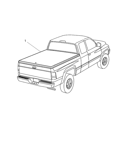 2001 Dodge Ram 1500 Cover Kit - Tonneau - Hard Diagram