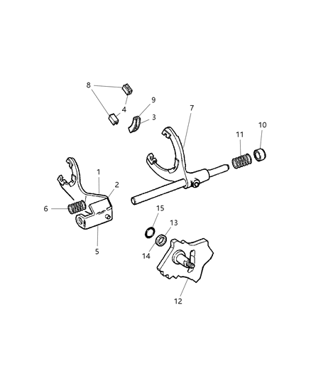 2010 Dodge Ram 1500 Forks & Rail Diagram 2