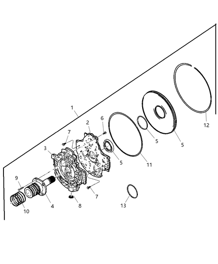 2007 Dodge Durango Oil Pump & Reaction Shaft Diagram 2