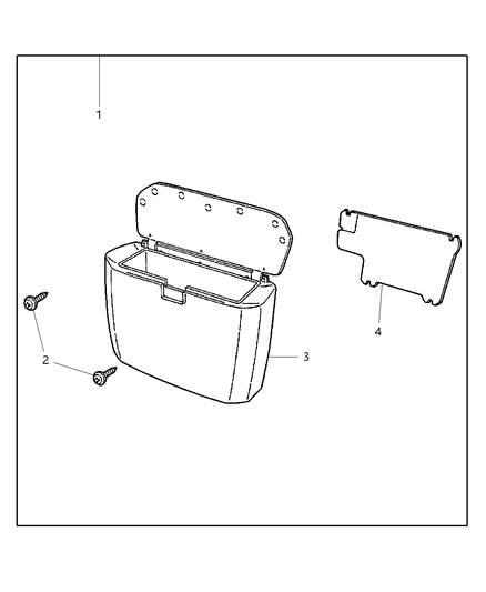 2000 Jeep Grand Cherokee Console Package - Rear Diagram