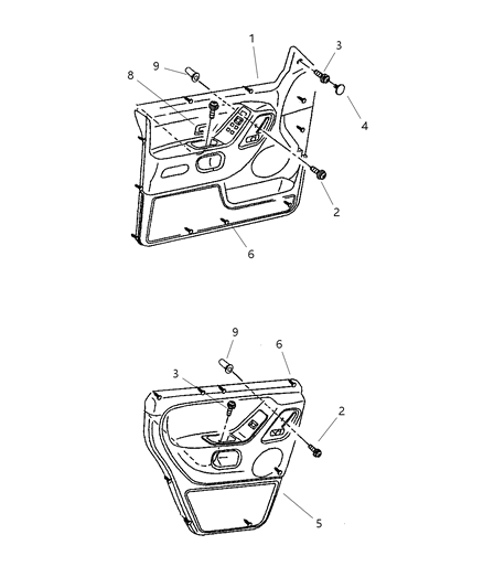 2000 Jeep Grand Cherokee Panel Diagram for TM091AZAA