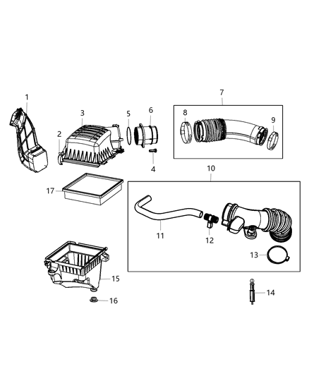 2019 Jeep Grand Cherokee Air Cleaner Diagram 2