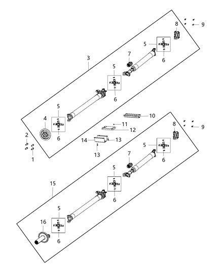 2018 Ram 3500 Shaft - Drive Diagram 6