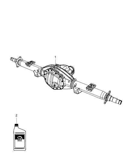 2009 Dodge Ram 2500 Axle-Service Rear Diagram for 68053659AA