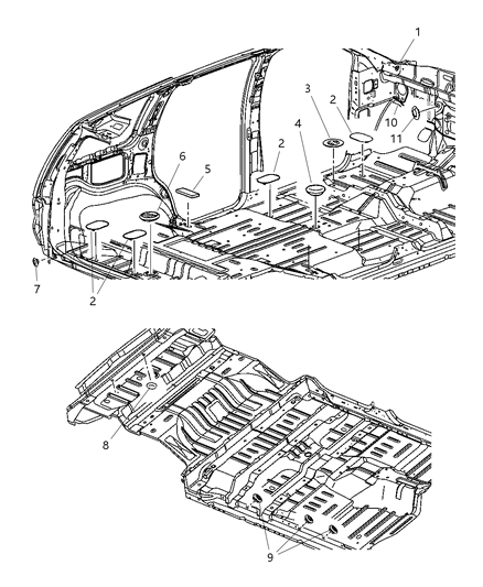 2005 Dodge Durango Plugs Floor Pan Diagram