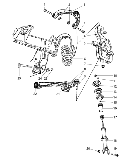 2008 Dodge Dakota ISOLATOR-Spring Seat Diagram for 55366975AA