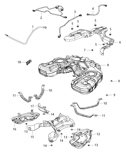 2014 Jeep Grand Cherokee Wiring-Fuel Tank Jumper Diagram for 68212661AA