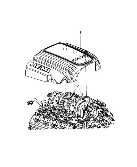 2019 Dodge Challenger Engine Covers & Related Parts Diagram 3