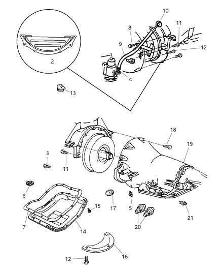 1997 Dodge Ram 2500 Case & Related Parts Diagram 1