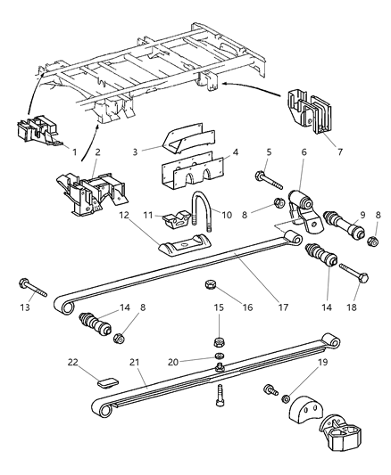 2002 Dodge Sprinter 3500 Rear Springs Diagram 1