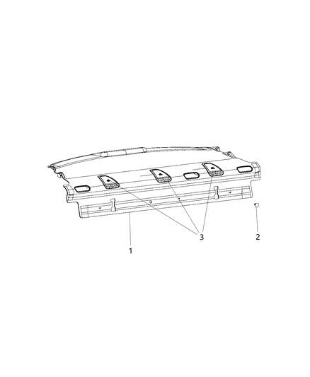2015 Chrysler 200 Panel-Rear Shelf Diagram for 1UX46DX9AI
