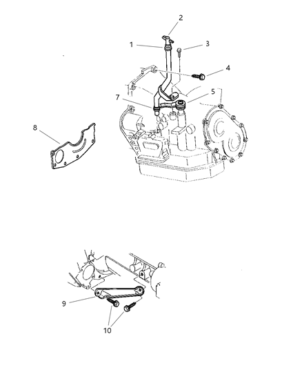 2000 Dodge Stratus Transaxle Mounting & Miscellaneous Parts Diagram