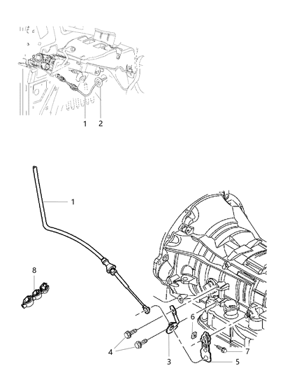 2017 Ram 1500 Lever-Manual Control Diagram for 68263755AA