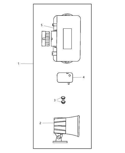 2001 Chrysler Sebring Sedan & Convertible Alarm, EVS II Diagram 1