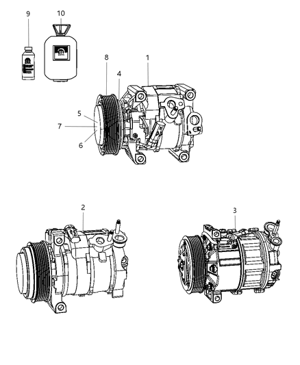 2011 Dodge Journey A/C Compressor Diagram