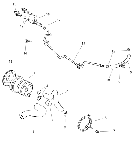 2000 Dodge Ram 3500 Tube Air Pump Inlet Diagram for 53040053AB