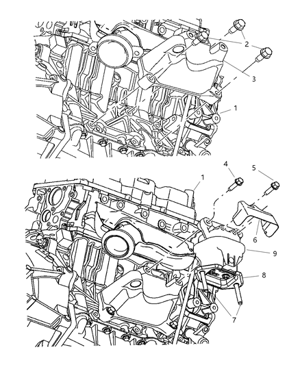 2007 Dodge Charger Mounts, Front Diagram 3