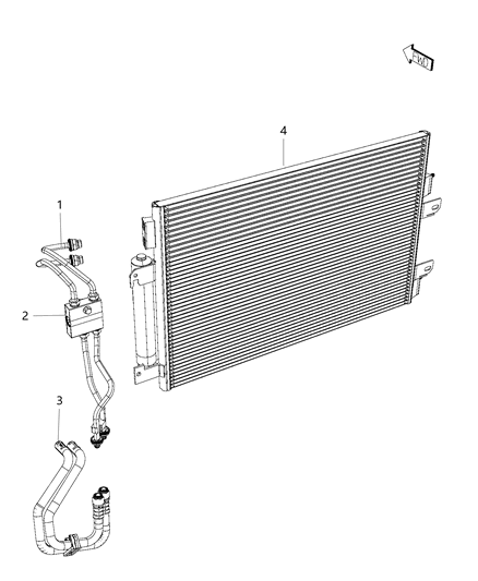 2017 Jeep Patriot Transmission Oil Cooler & Lines Diagram 1