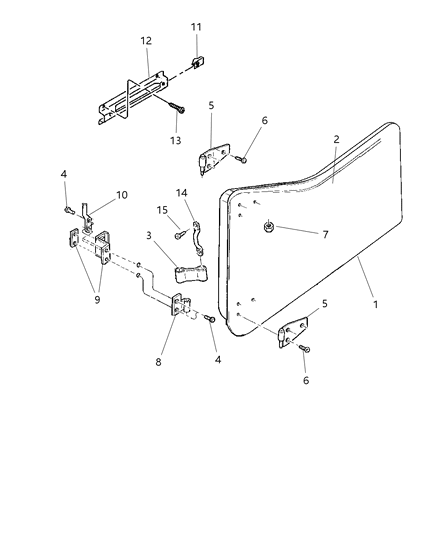 2000 Jeep Wrangler Door Diagram for 55175196