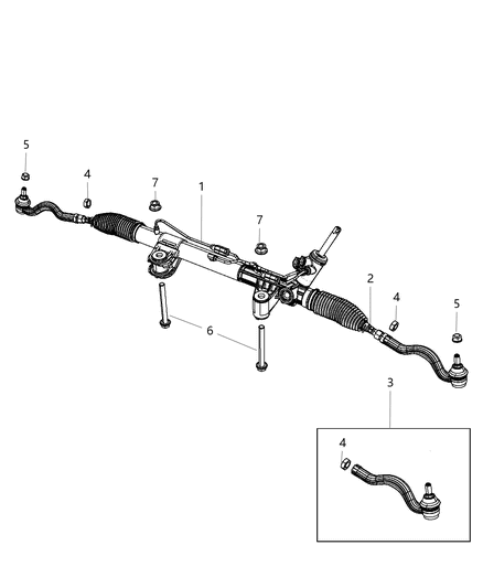 2012 Jeep Grand Cherokee Rack And Pinion Gear Diagram for R8078525AC