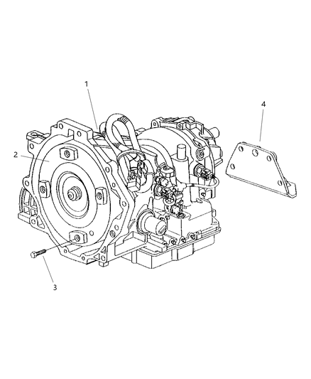 2002 Chrysler Prowler TRANSAXLE-With Torque Converter Diagram for 5018943AD