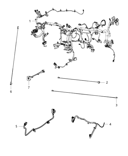 2015 Dodge Journey Wiring-Instrument Panel Diagram for 68205622AC