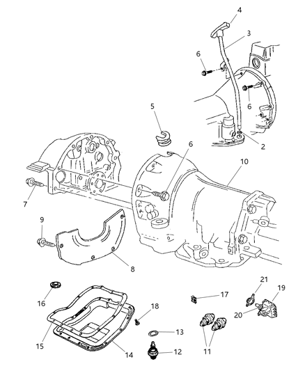 2003 Dodge Durango Case And Extension Related Parts Diagram 1